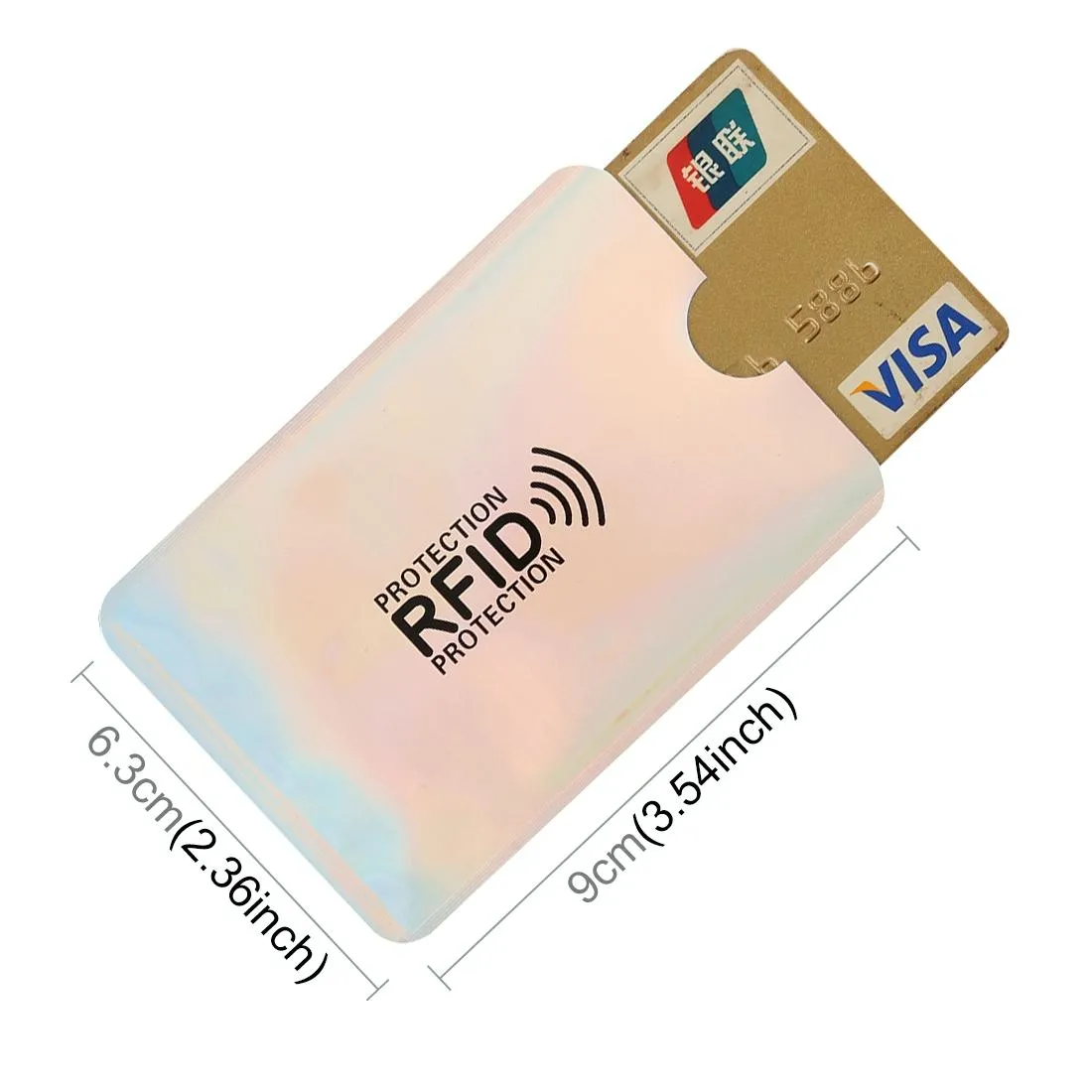 100-pack Aluminum Foil Rfid Blocking Credit Card Case