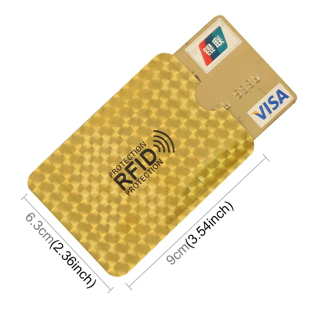 100-pack Aluminum Foil Rfid Blocking Credit Card Case