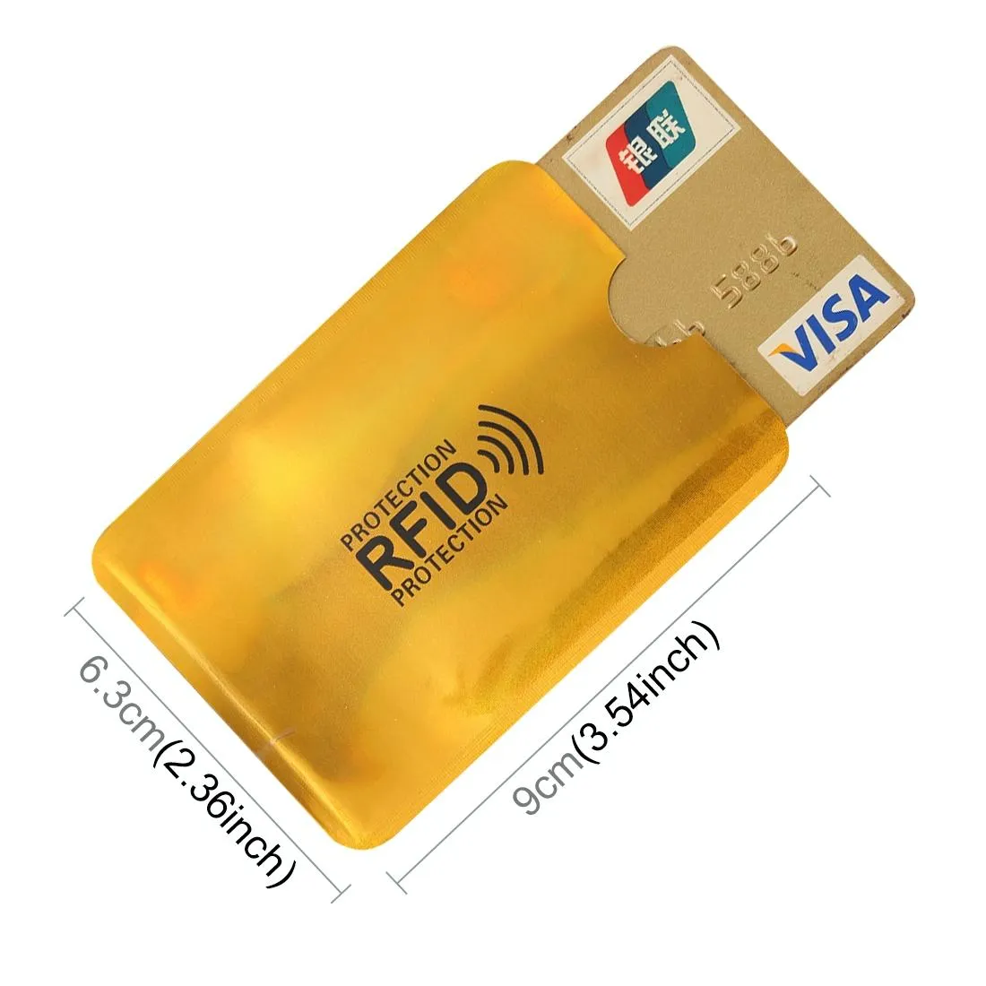 100-pack Aluminum Foil Rfid Blocking Credit Card Case