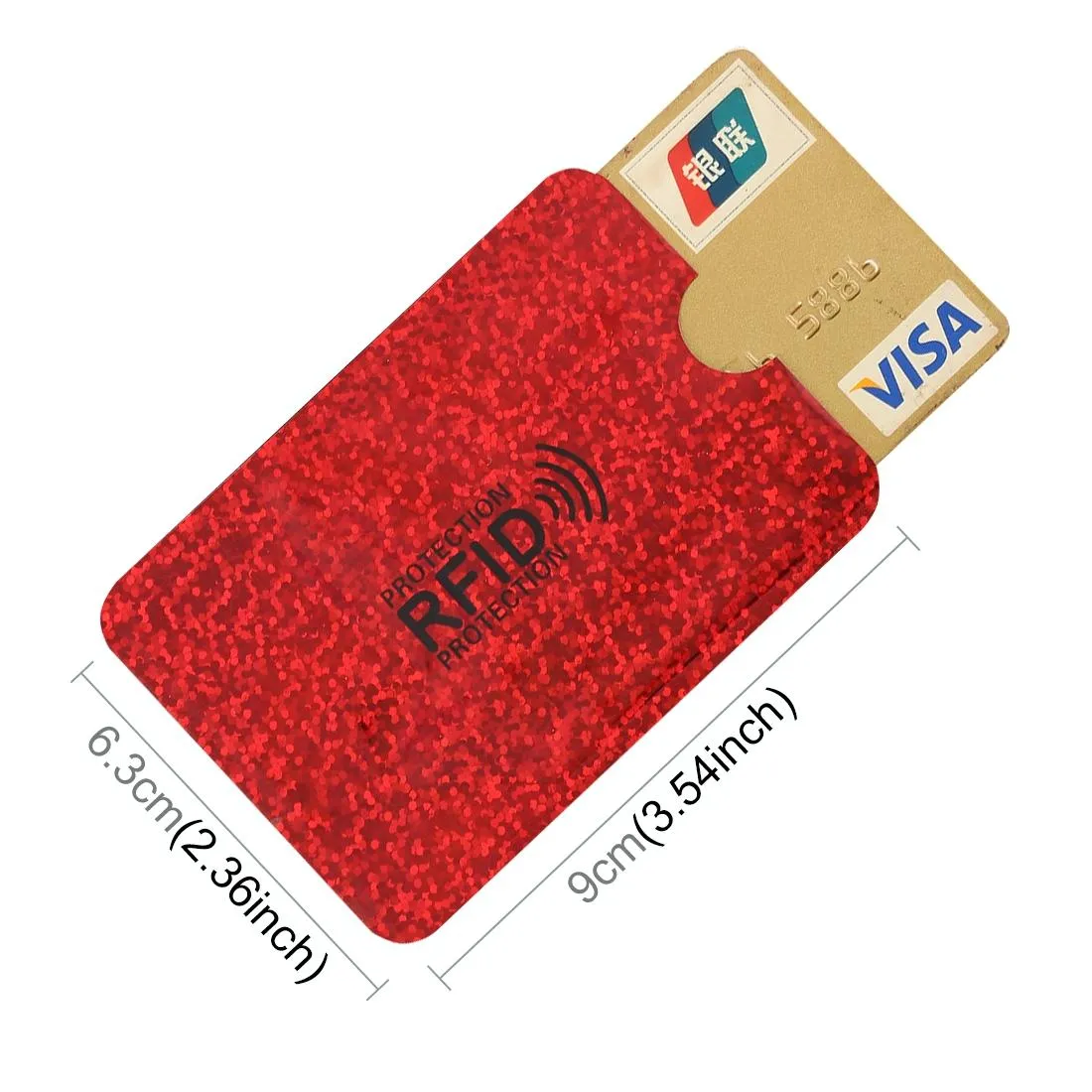 100-pack Aluminum Foil Rfid Blocking Credit Card Case