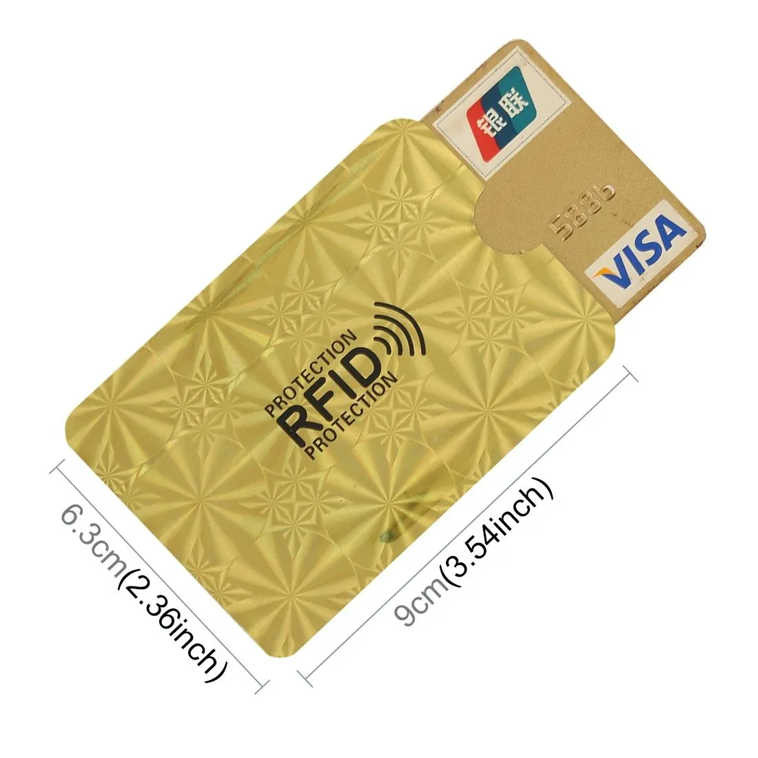 100-pack Aluminum Foil Rfid Blocking Credit Card Case