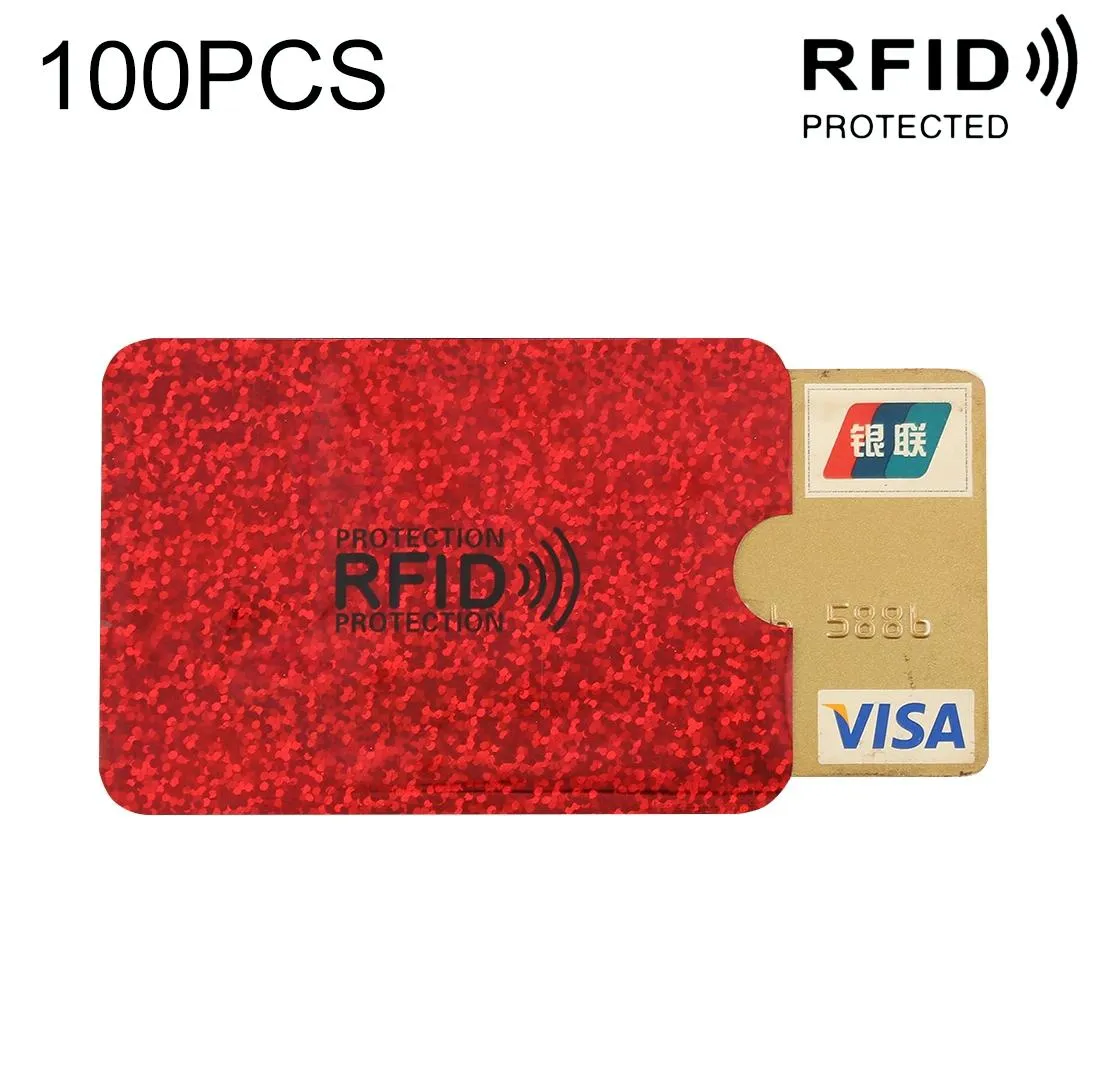 100-pack Aluminum Foil Rfid Blocking Credit Card Case