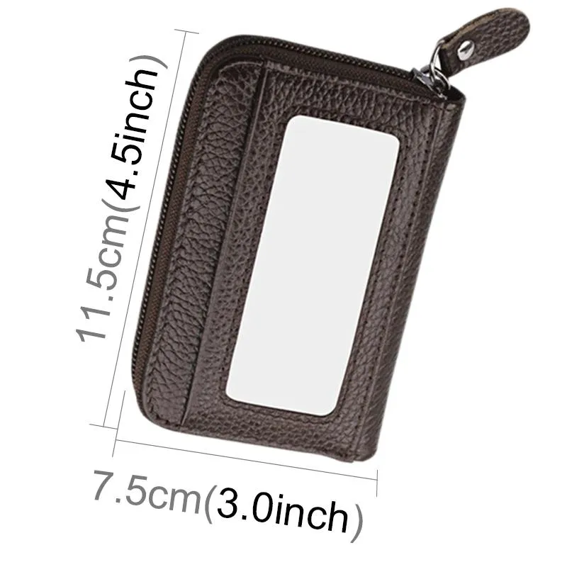 12-slot Leather Rfid Blocking Card Holder Wallet