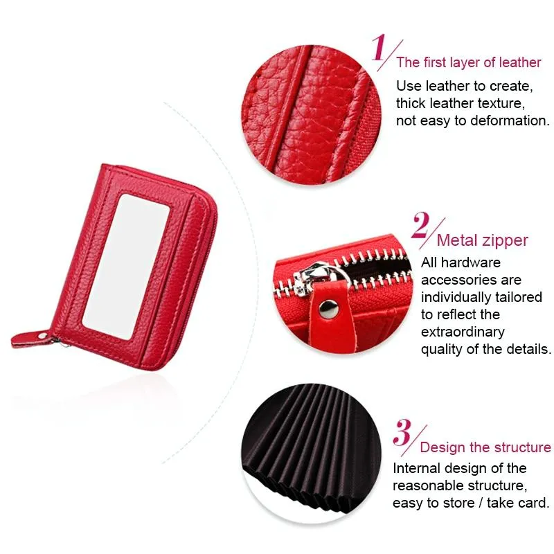 12-slot Leather Rfid Blocking Card Holder Wallet