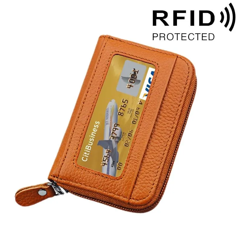 12-slot Leather Rfid Blocking Card Holder Wallet