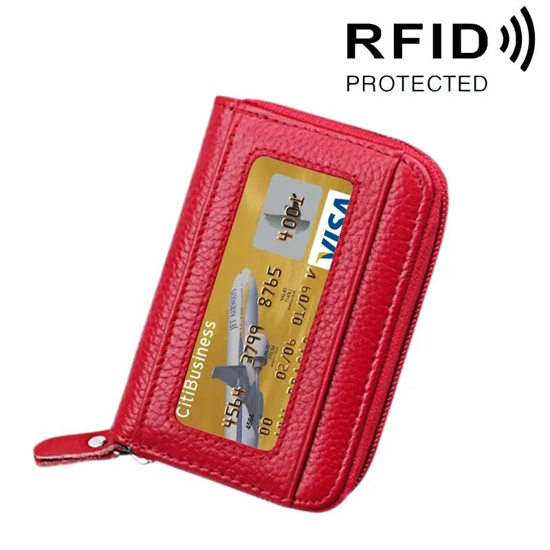 12-slot Leather Rfid Blocking Card Holder Wallet