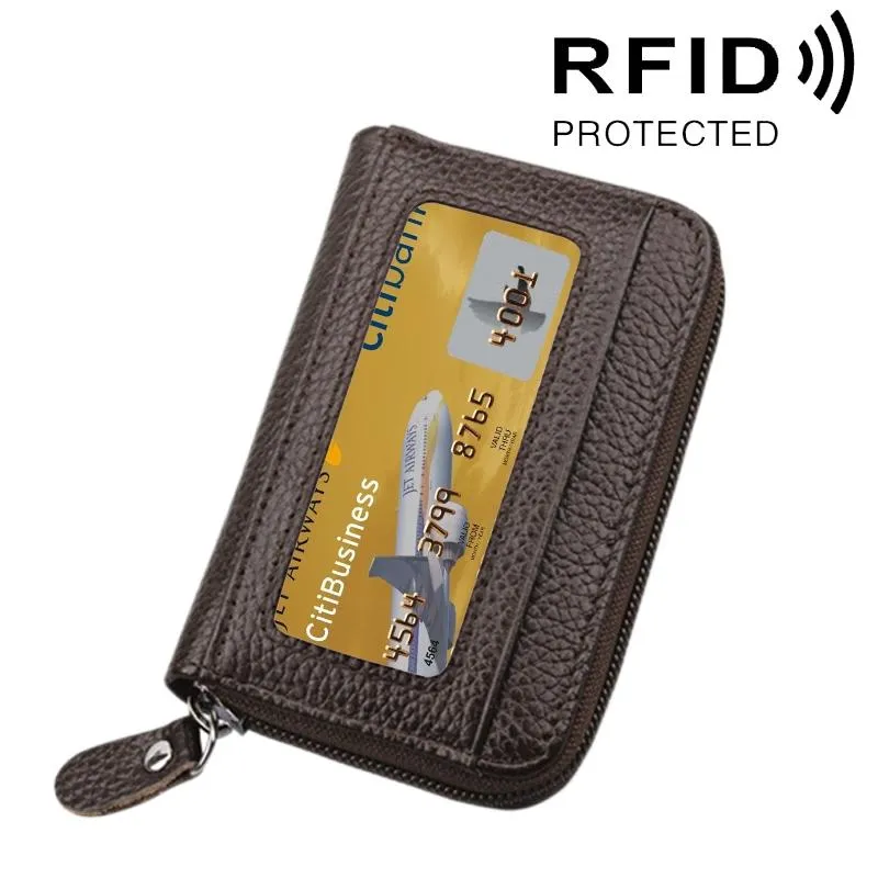 12-slot Leather Rfid Blocking Card Holder Wallet