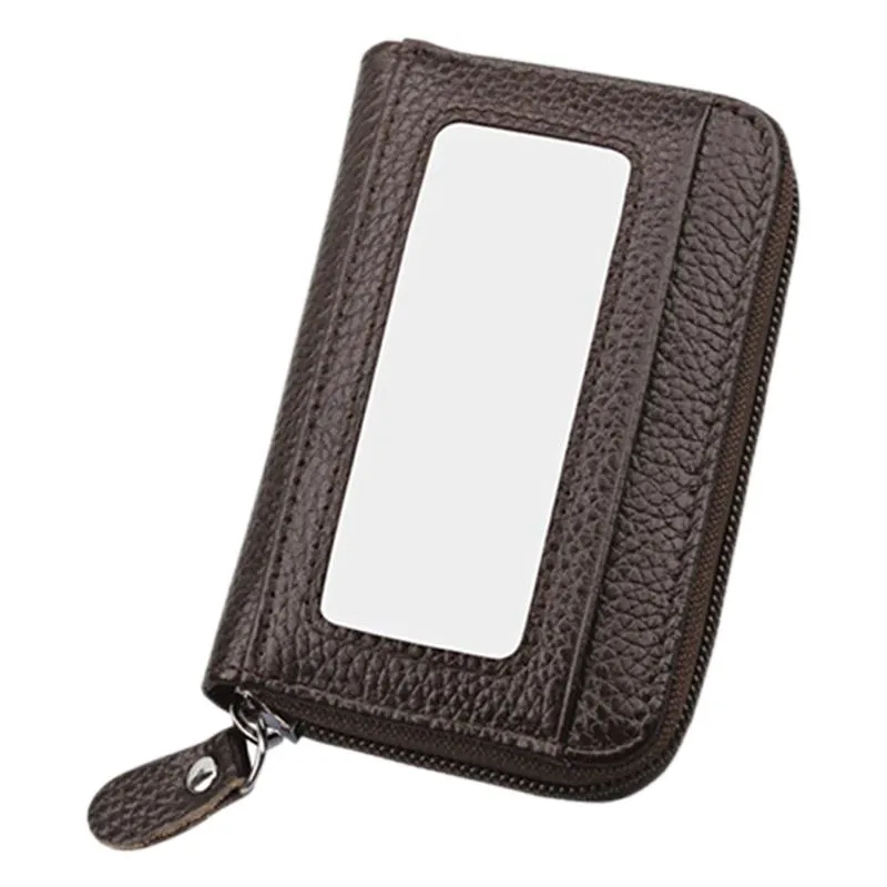 12-slot Leather Rfid Blocking Card Holder Wallet