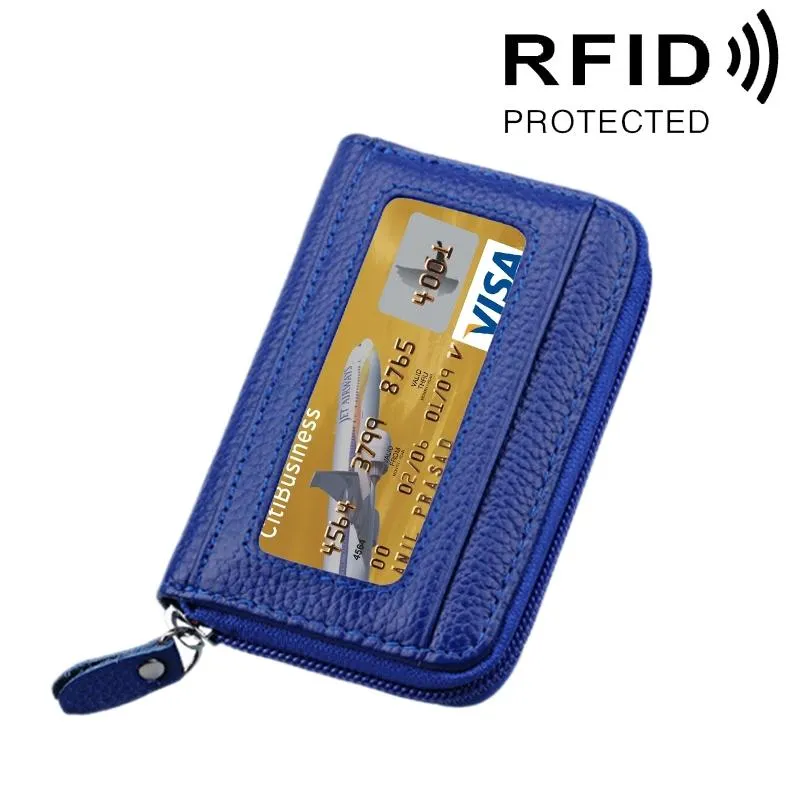 12-slot Leather Rfid Blocking Card Holder Wallet
