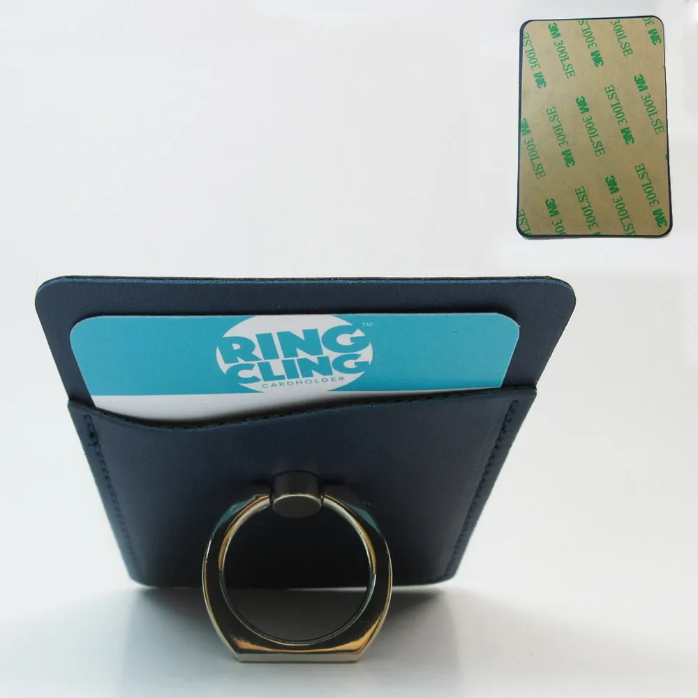 2PCS Universal Credit Card ID Holder Slim Adhesive Wallet Finger Ring Grip Stand