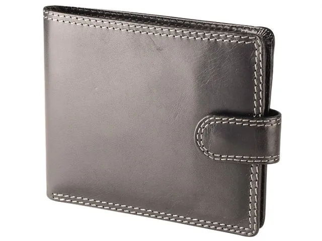 Adpel Dakota Leather Wallet With Tab | Black