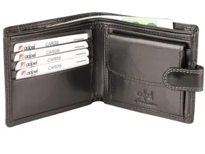 Adpel Dakota Leather Wallet With Tab | Black