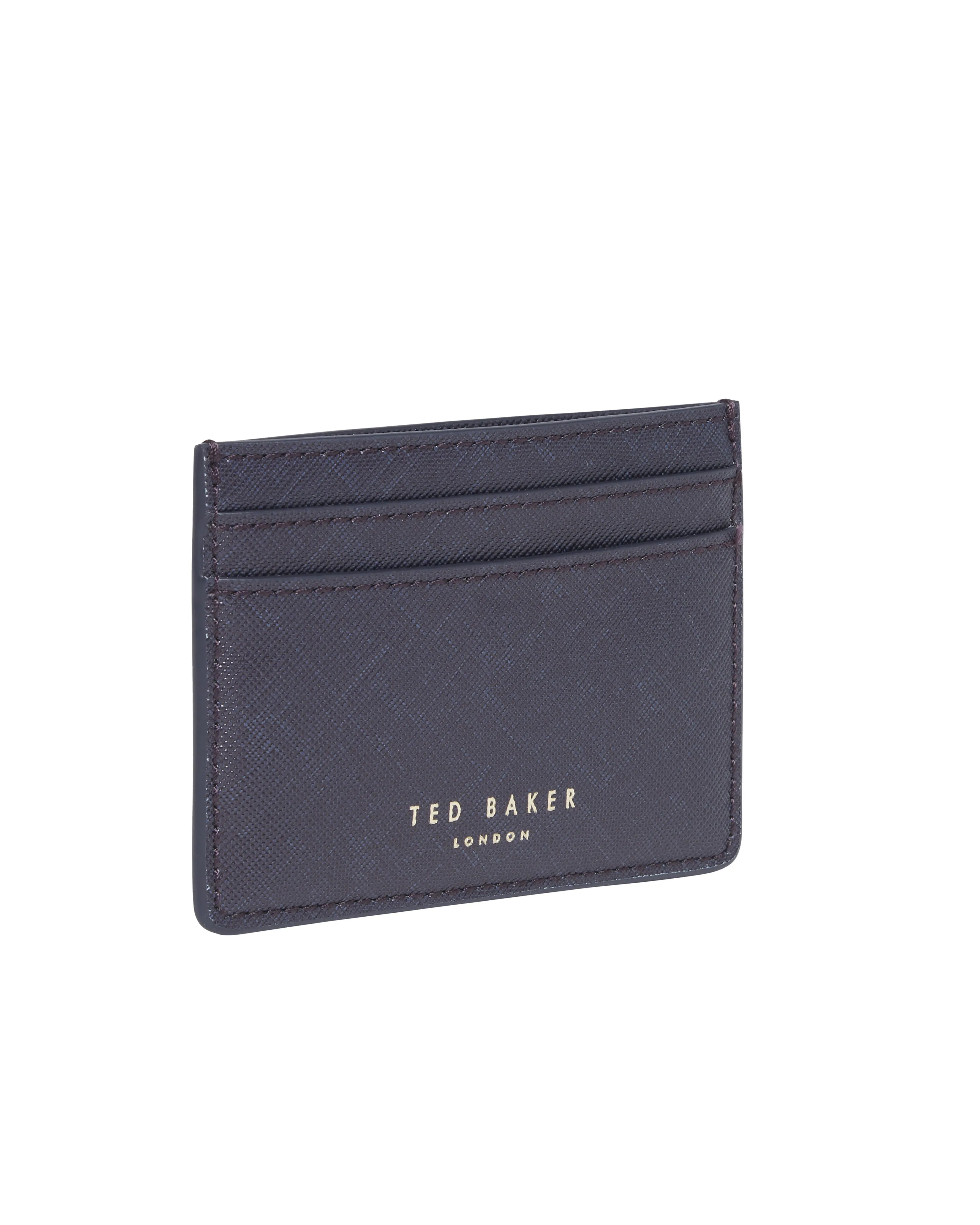 Alumi Saffiano Card Holder Navy