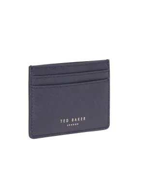 Alumi Saffiano Card Holder Navy