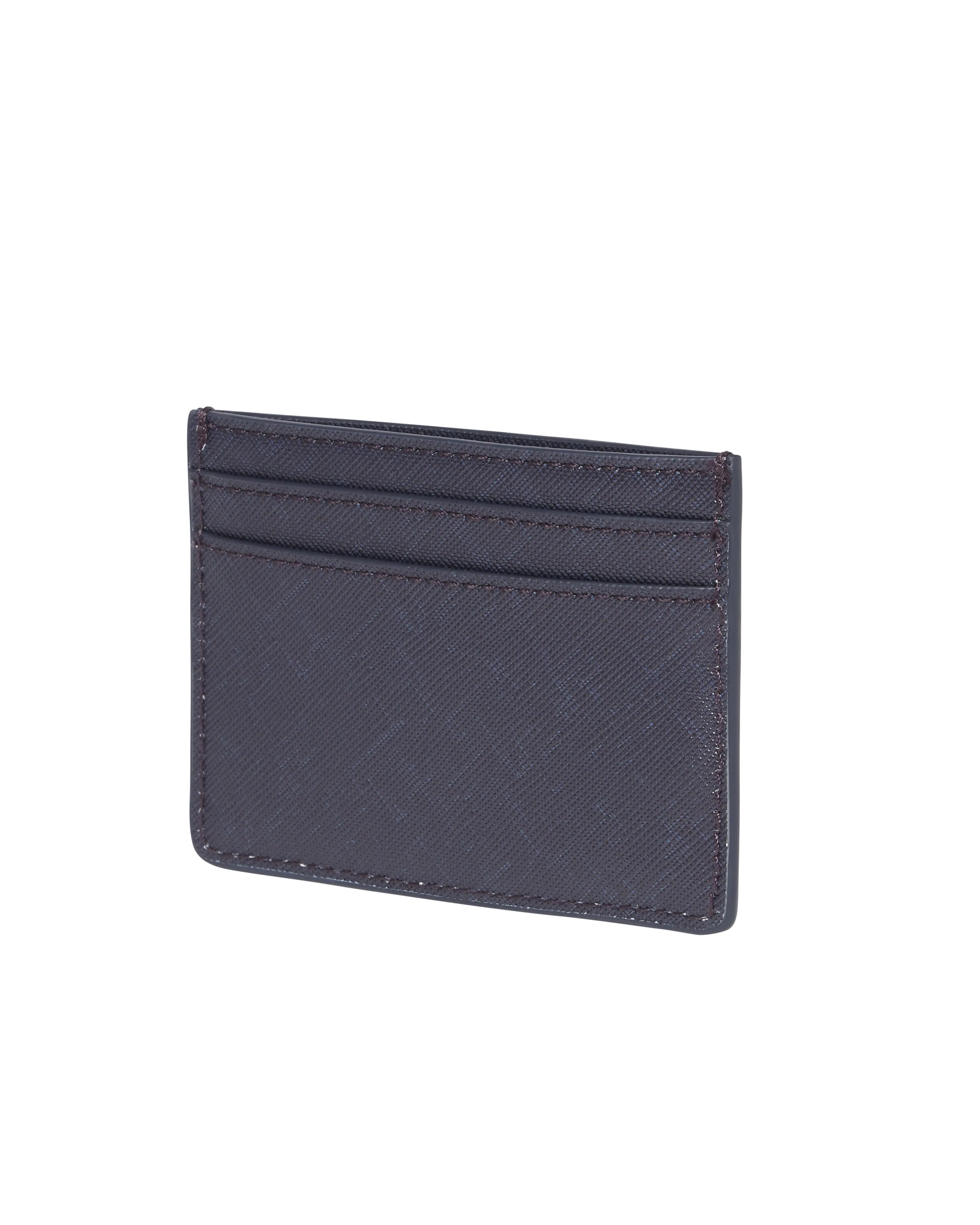 Alumi Saffiano Card Holder Navy
