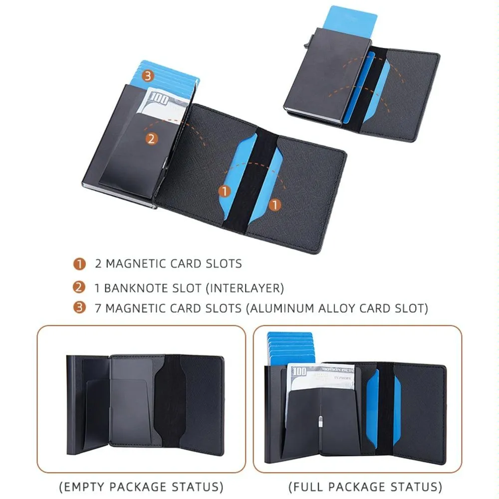 Anti-theft Rfid Leather Wallet - Secure Design