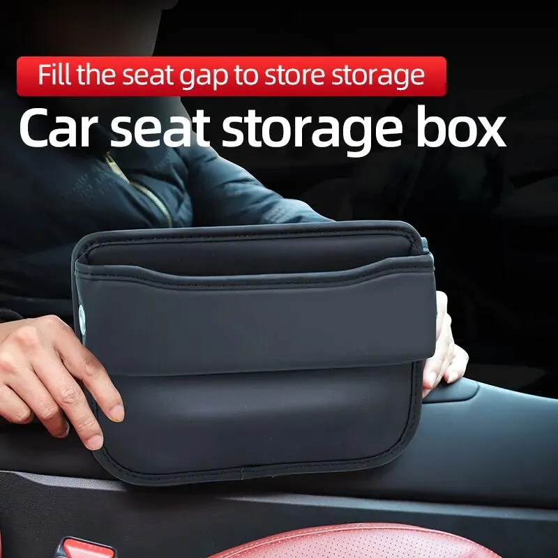 Car Seat Gap Organizer Pu Leather Console Side Pocket Storage Box