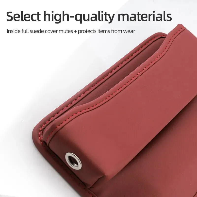 Car Seat Gap Organizer Pu Leather Console Side Pocket Storage Box
