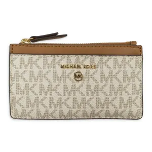 CREAM CARD CASE LEATHER CARDHOLDER