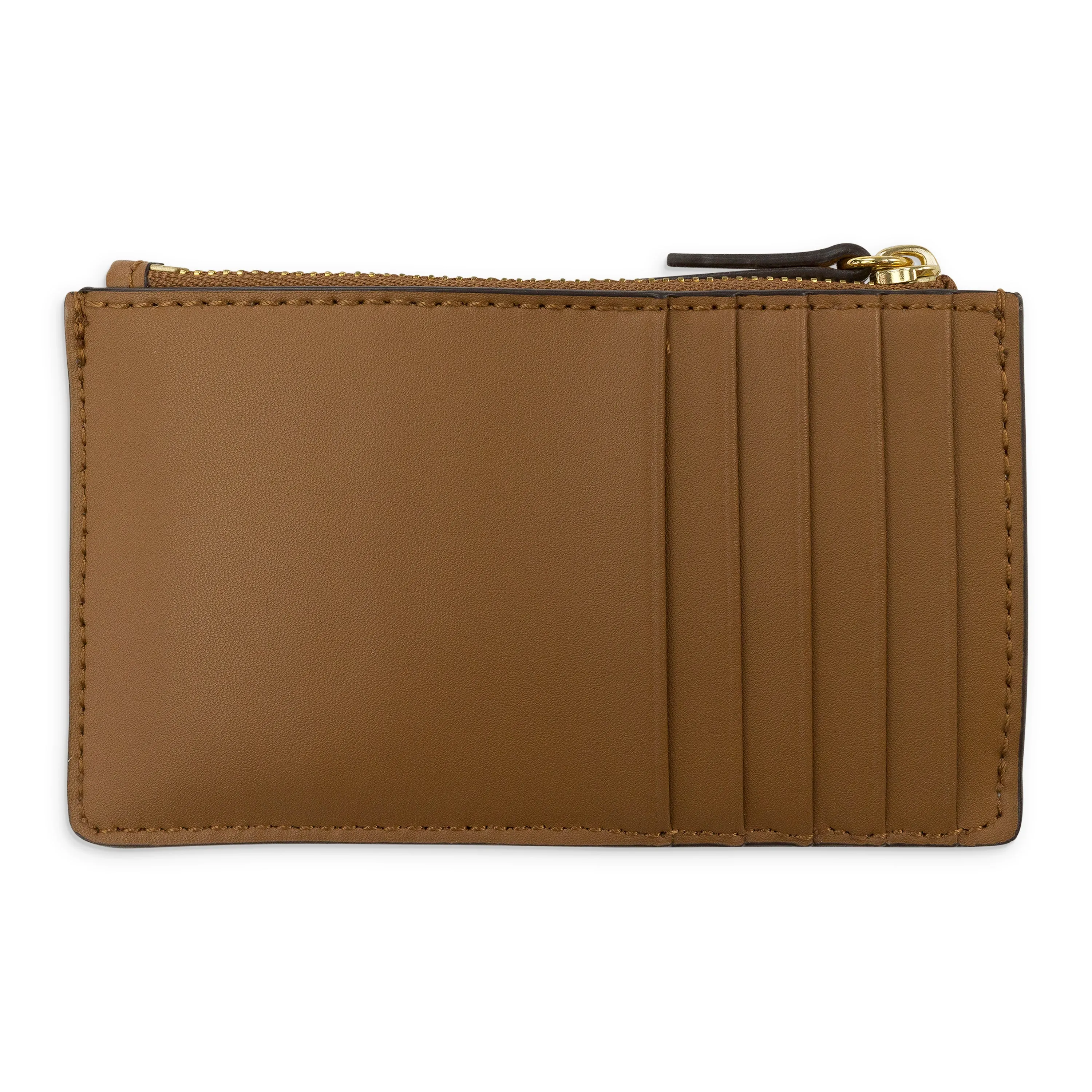 CREAM CARD CASE LEATHER CARDHOLDER