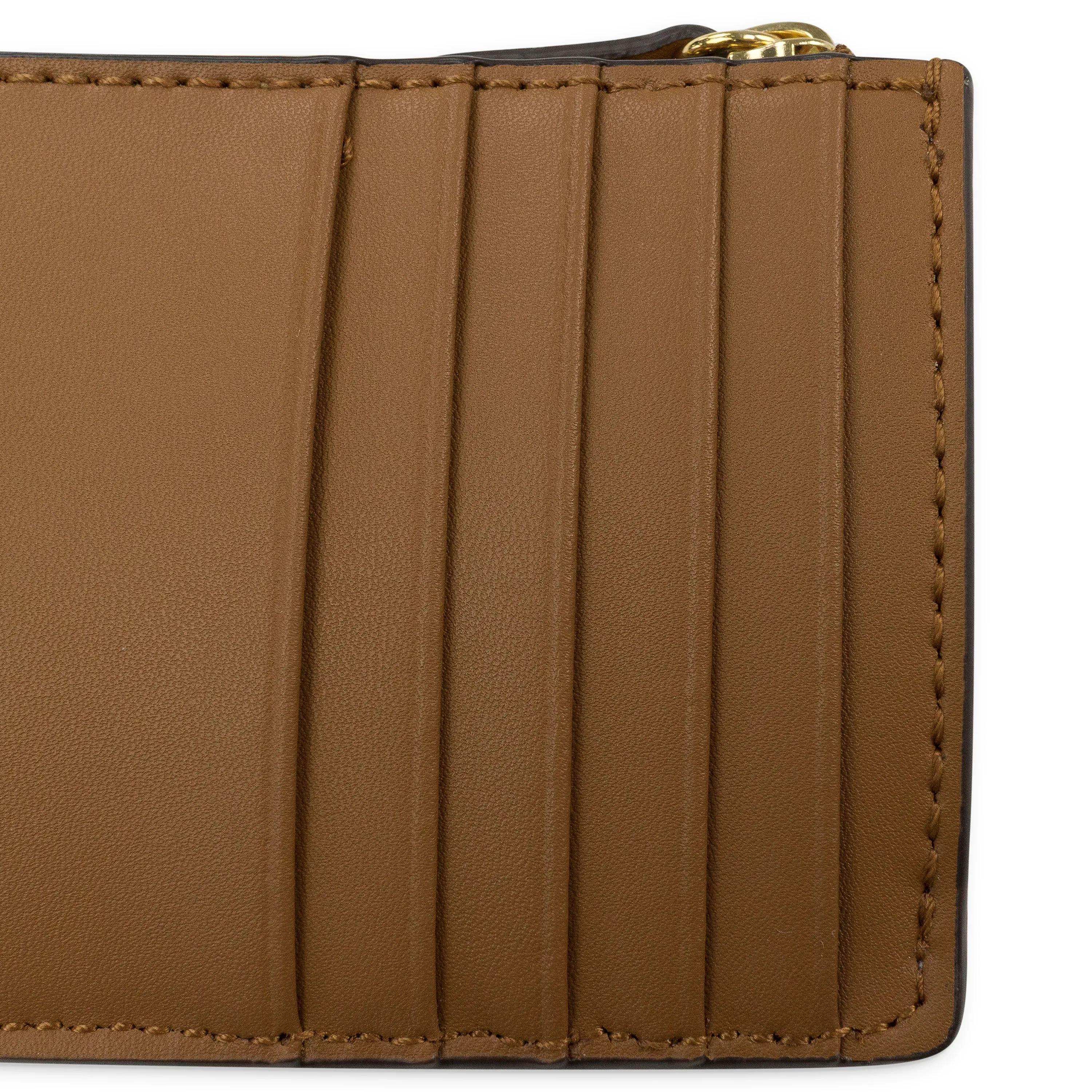CREAM CARD CASE LEATHER CARDHOLDER