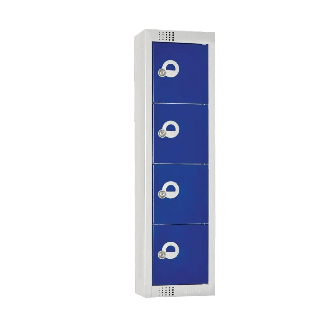 Elite Personal Effects Locker 4 Door Blue Padlock