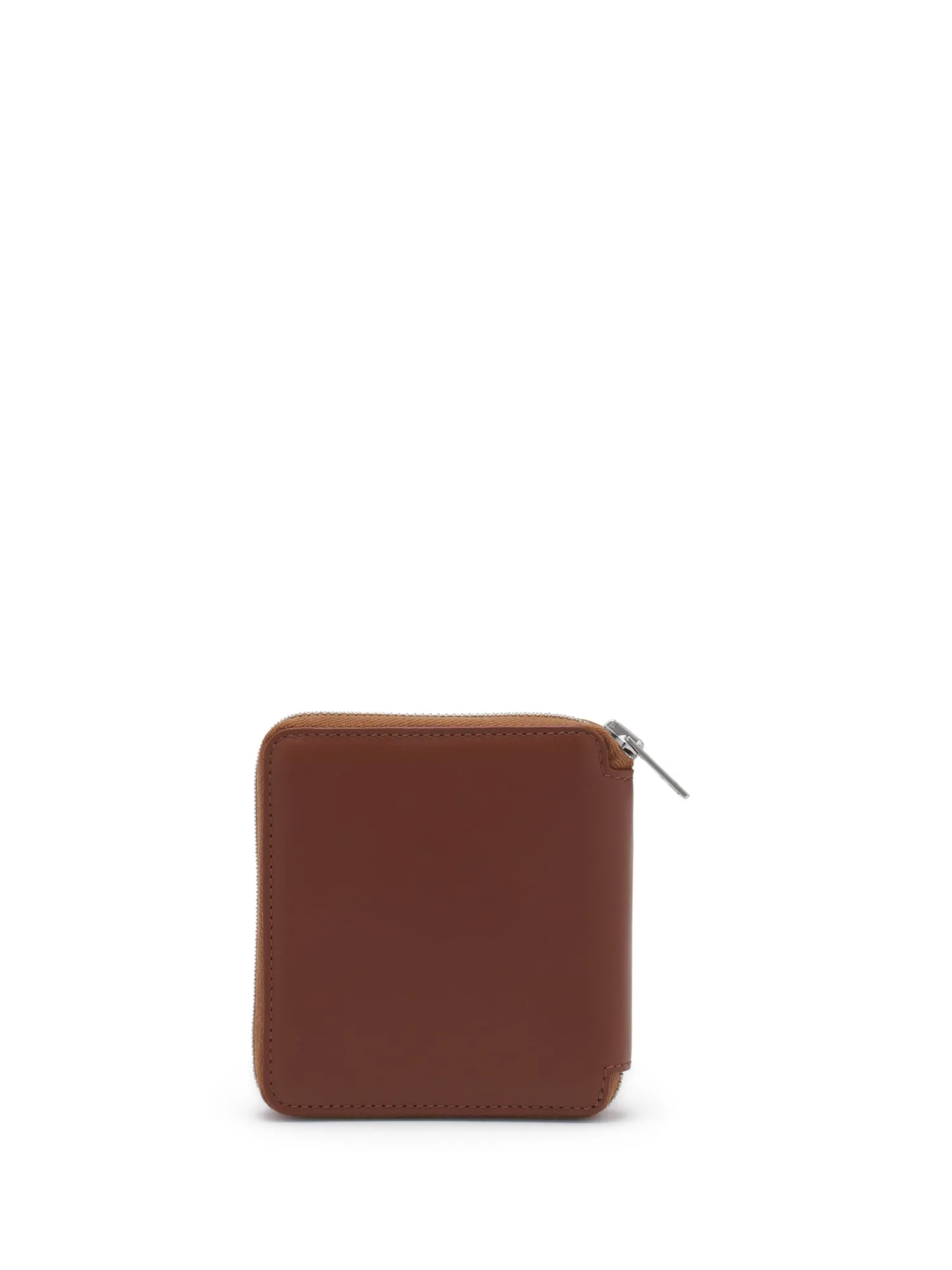 FOX HEAD SQUARE ZIPPED WALLET_DARK BROWNP298