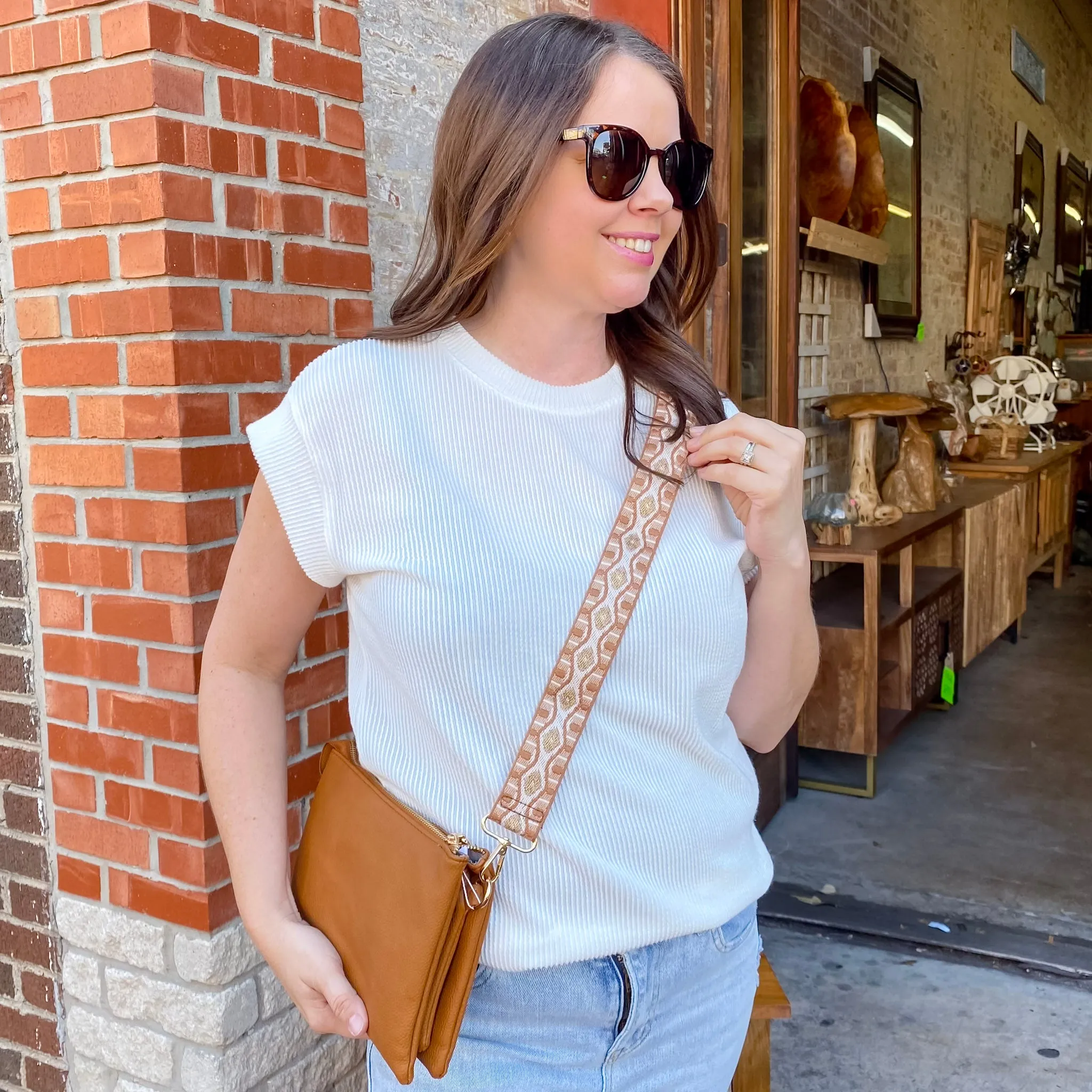 Jen & Co Izzy Crossbody Handbag - Camel