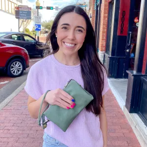 Jen & Co Riley Crossbody Handbag - Army Green