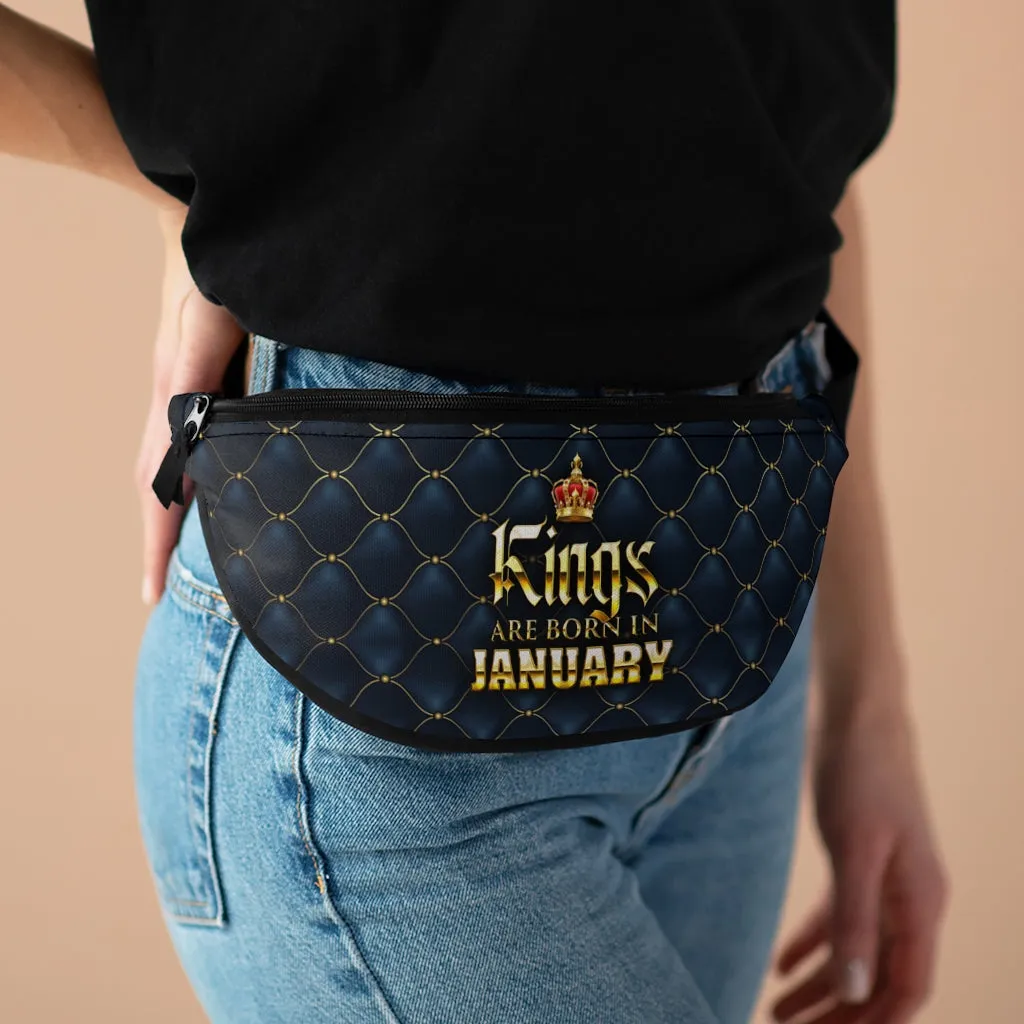 Kings are Born in January Fanny Pack