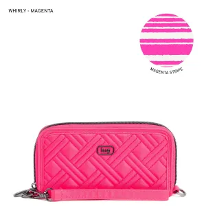 LUG Whirly RFID Wristlet Wallet in Magenta