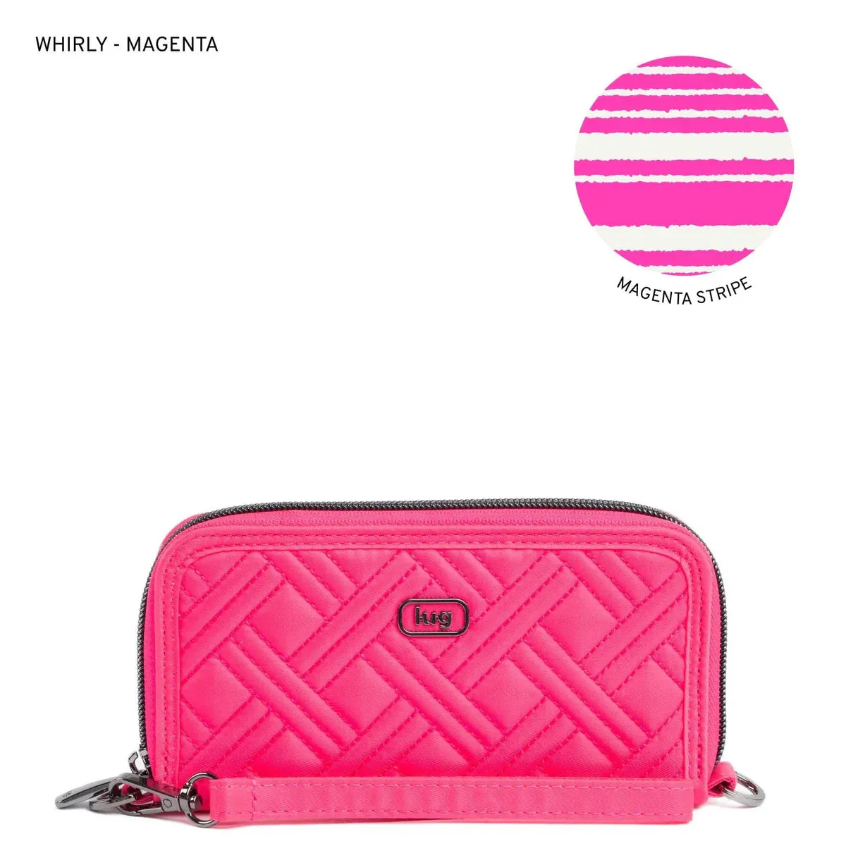 LUG Whirly RFID Wristlet Wallet in Magenta