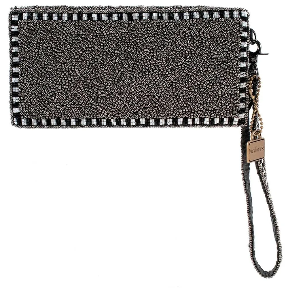 Mary Frances New York Nights Beaded Taxi Cab Cross Body Wallet