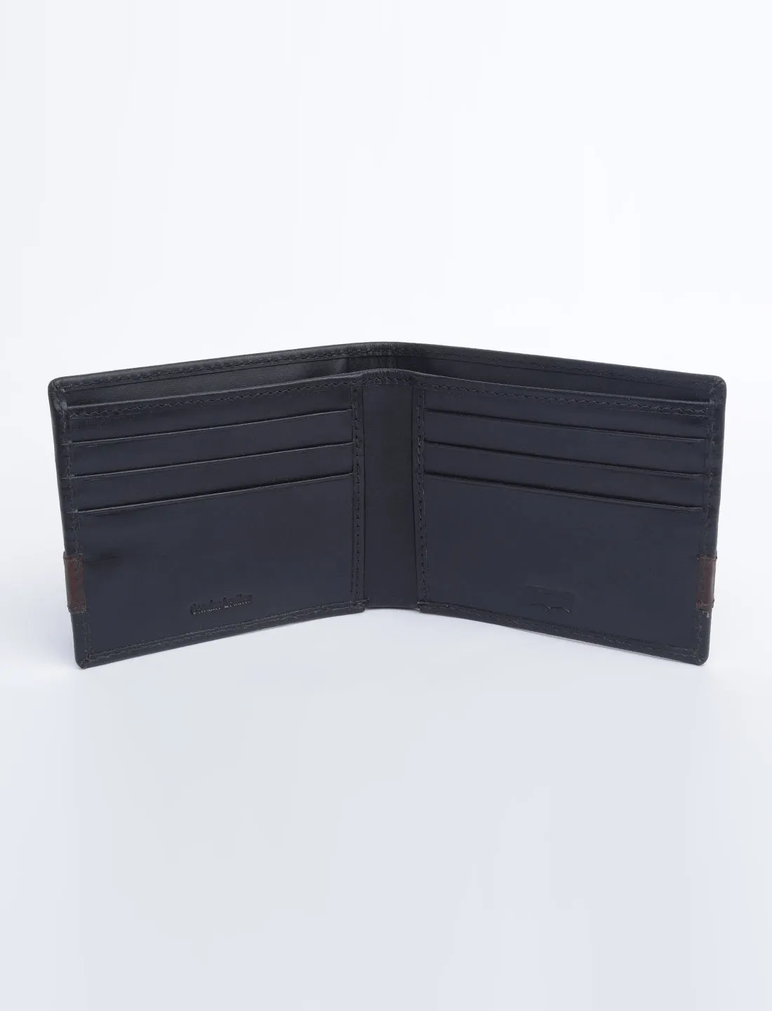 Men's Black Colorblock Bi-Fold Wallet