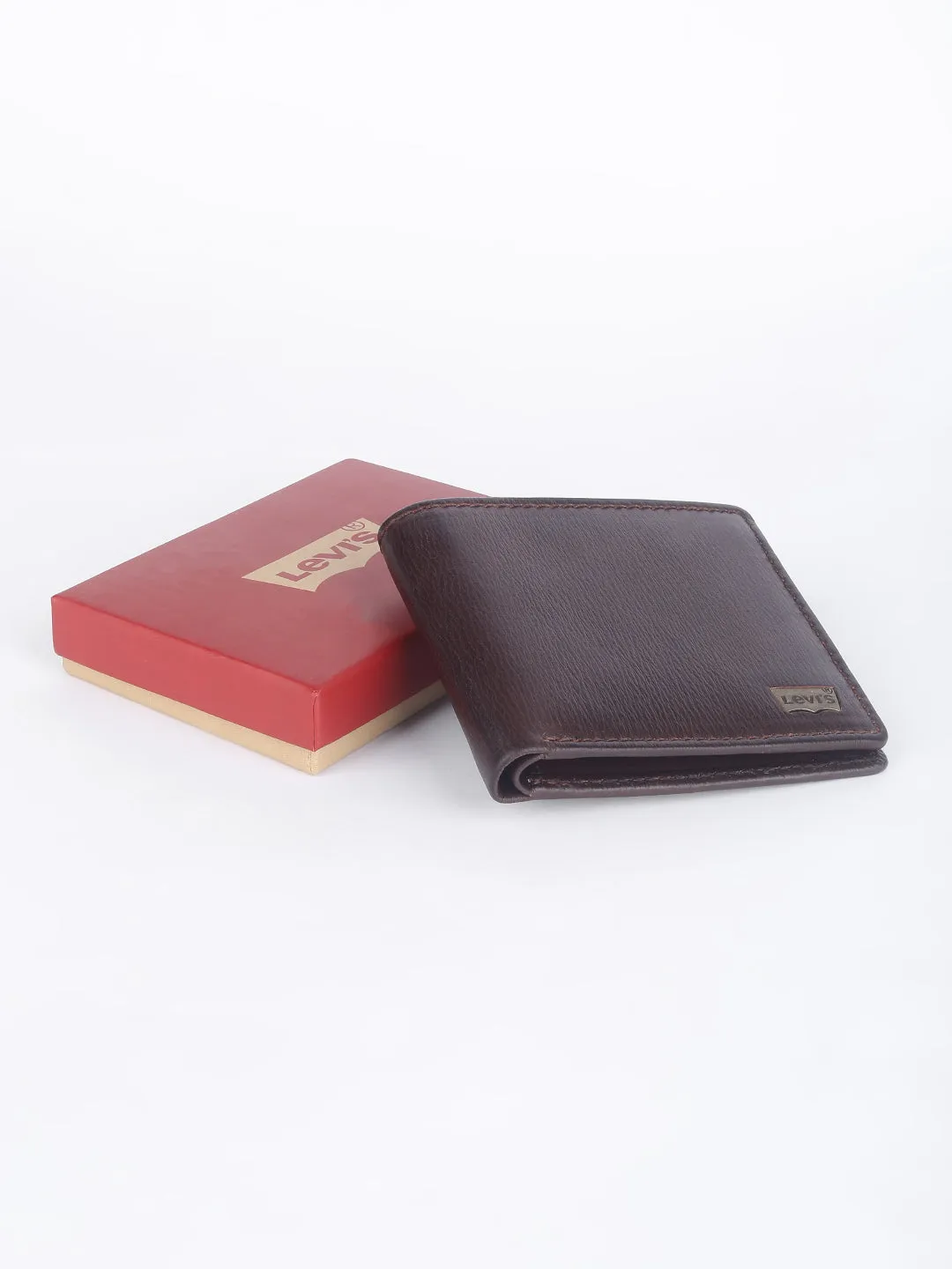 Men's Brown Solid Bi-Fold Wallet