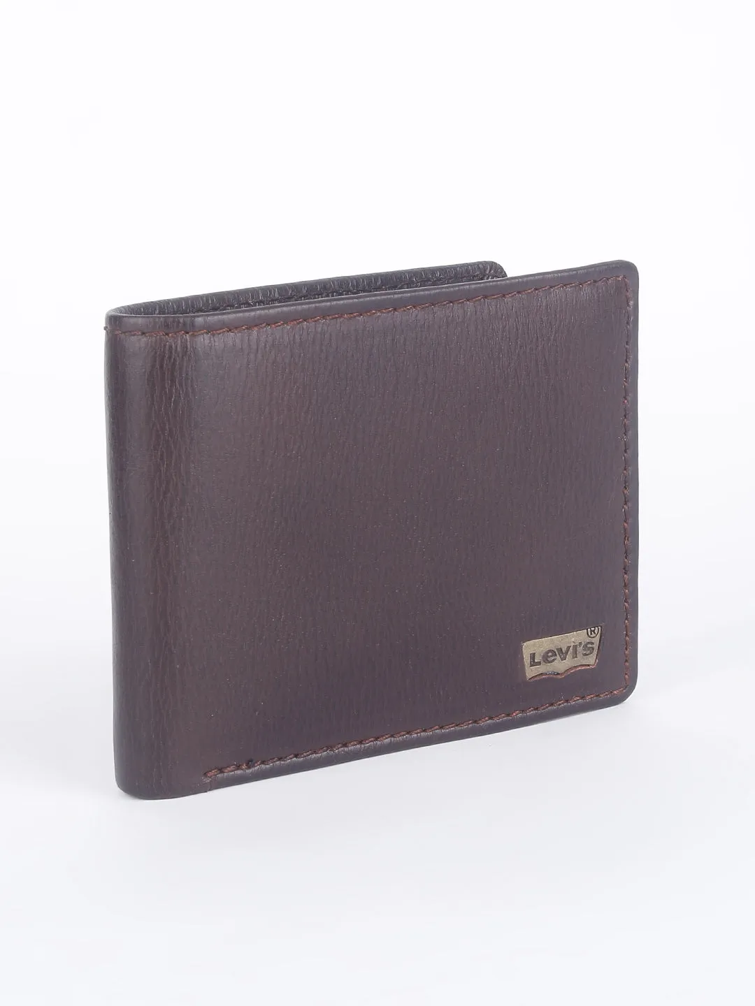 Men's Brown Solid Bi-Fold Wallet