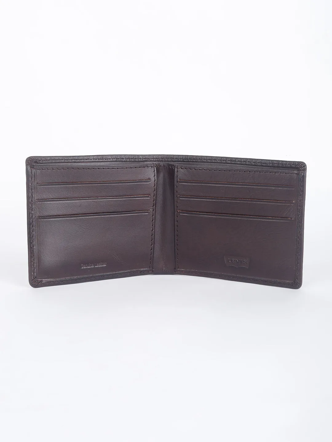 Men's Brown Solid Bi-Fold Wallet
