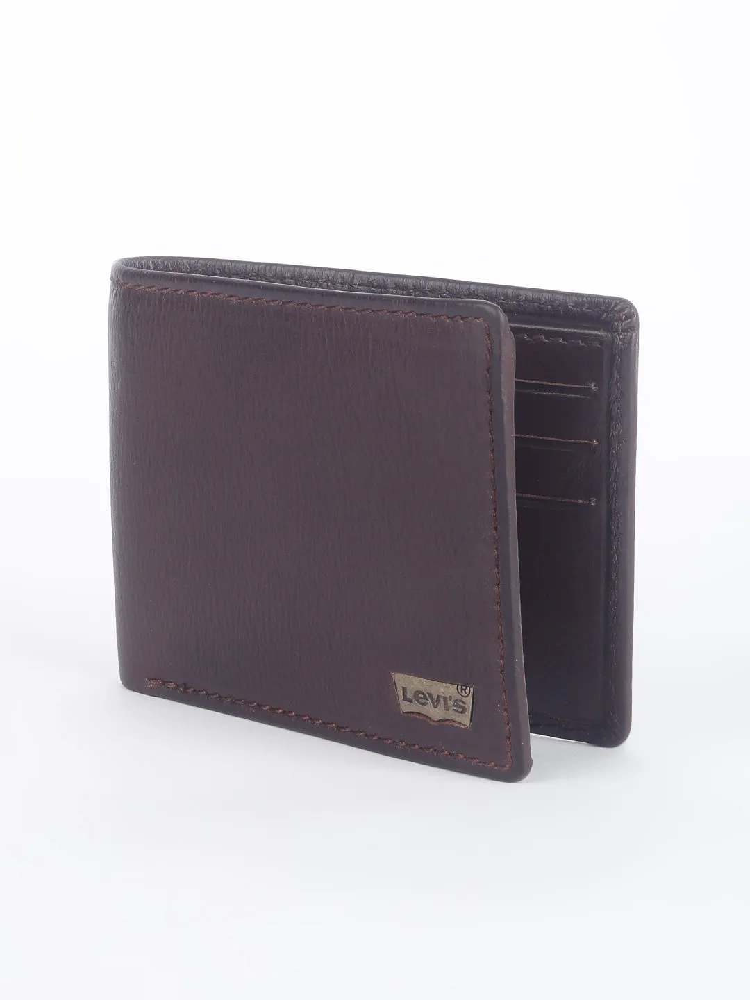 Men's Brown Solid Bi-Fold Wallet