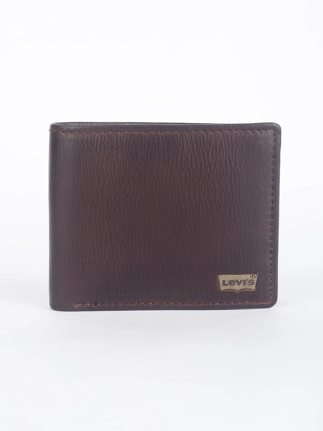 Men's Brown Solid Bi-Fold Wallet