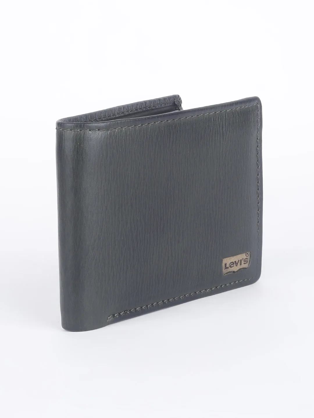 Men's Olive Solid Bi-Fold Wallet