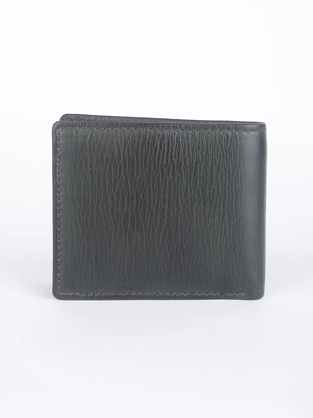 Men's Olive Solid Bi-Fold Wallet