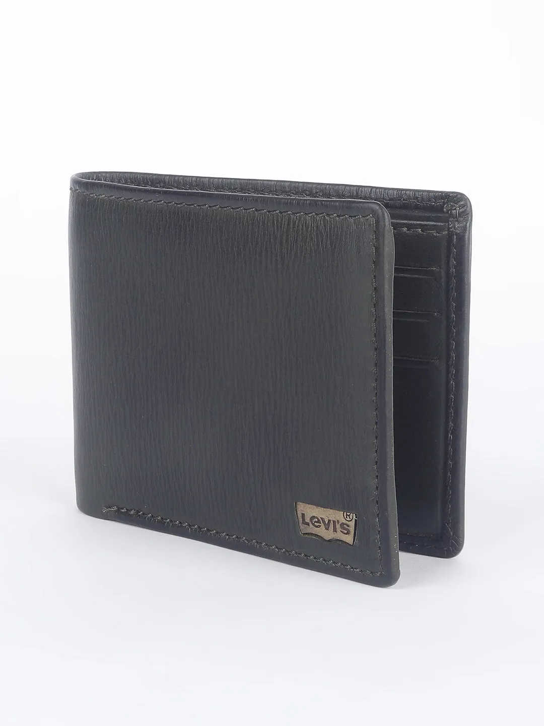 Men's Olive Solid Bi-Fold Wallet