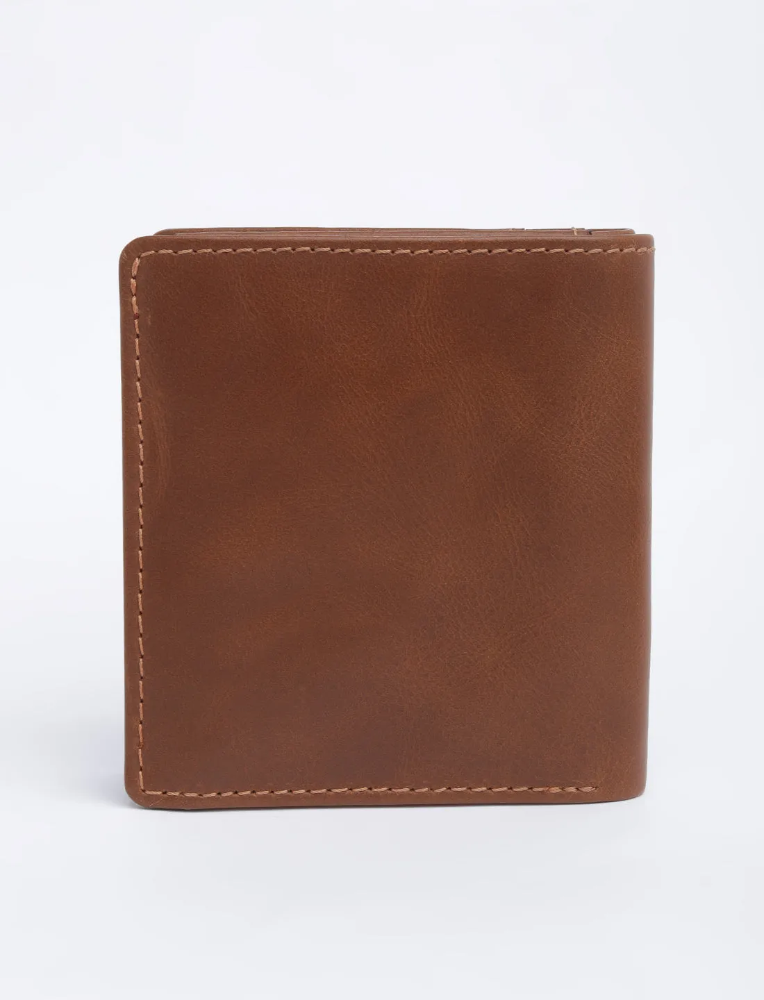 Men's Tan Solid Bi-Fold Wallet