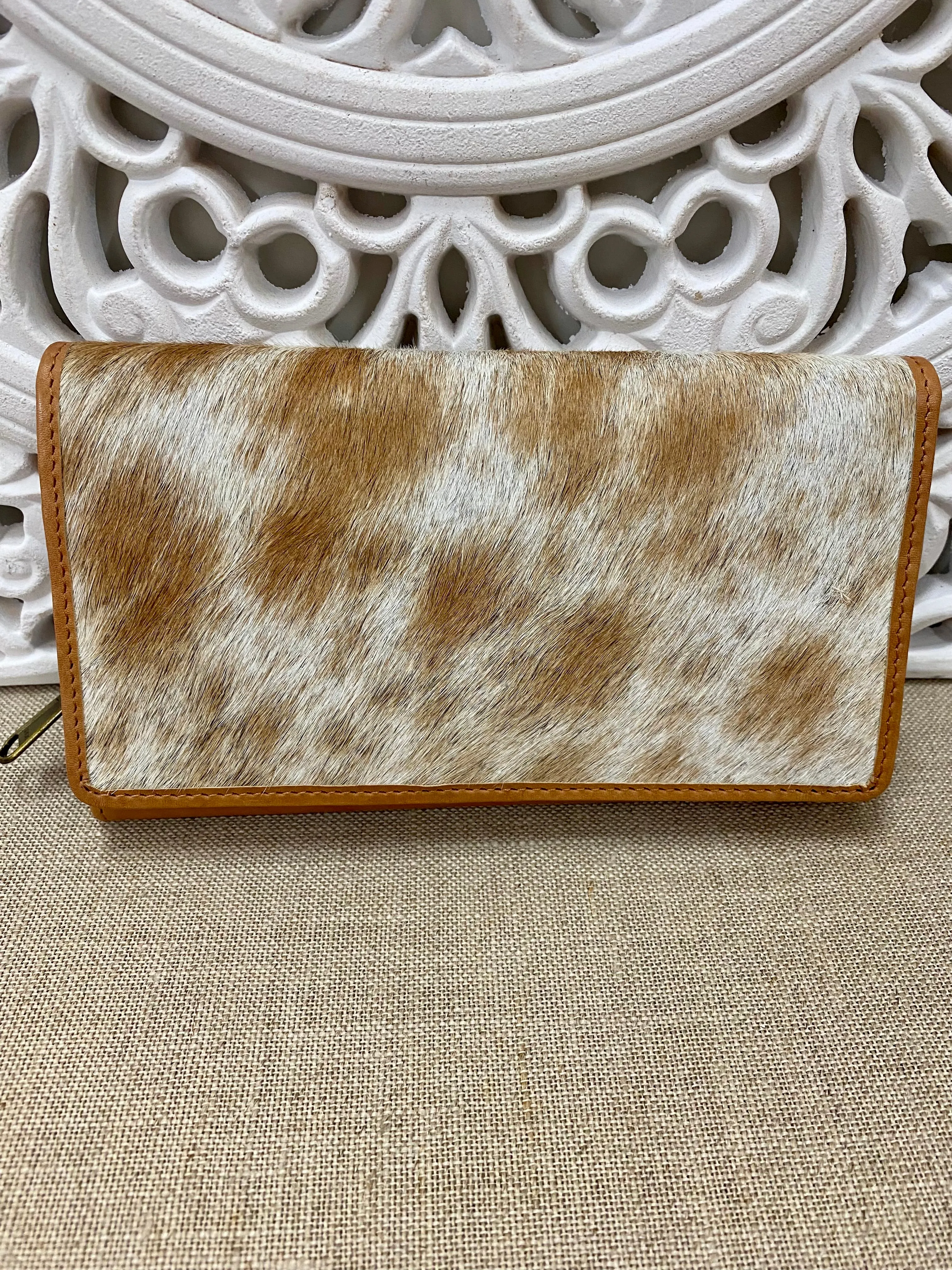 New York Ladies Cowhide Wallet  Tan