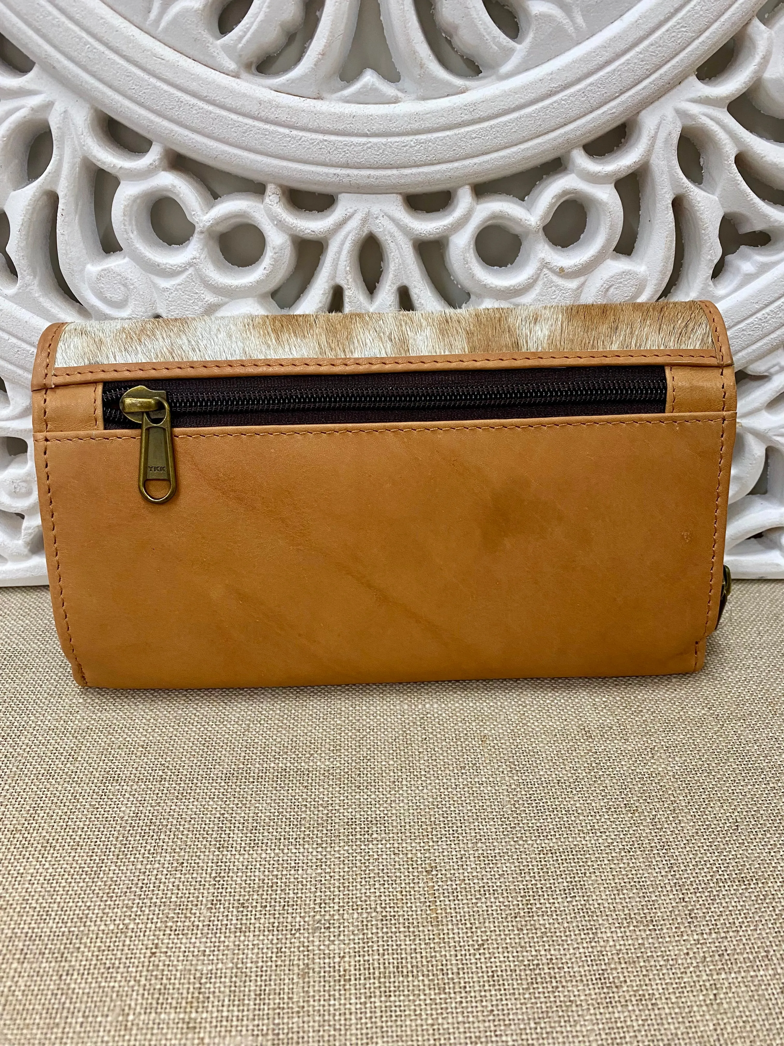 New York Ladies Cowhide Wallet  Tan