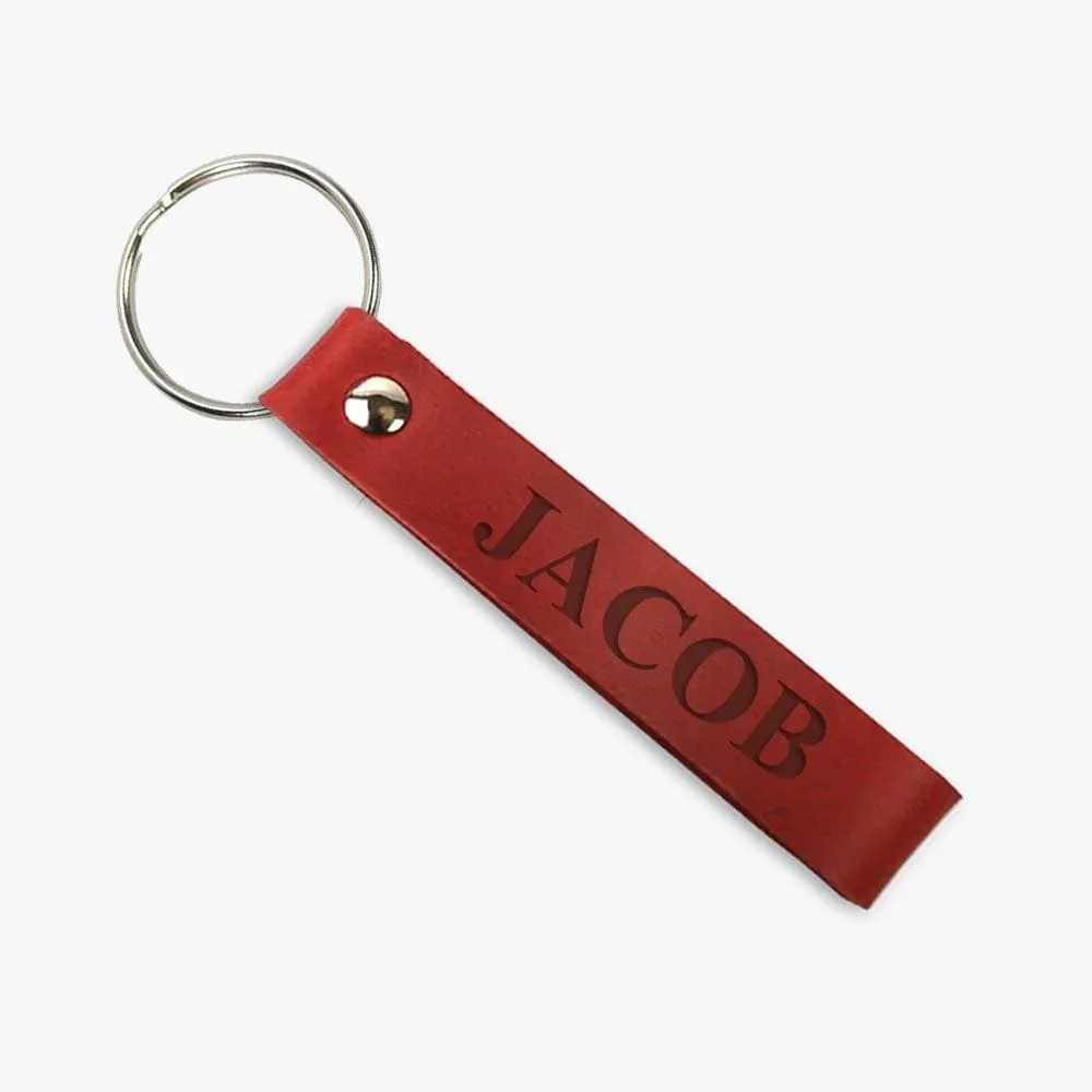 Personalized Genuine Leather Keychain