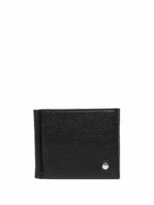 Portafoglio bi-fold con placca logo