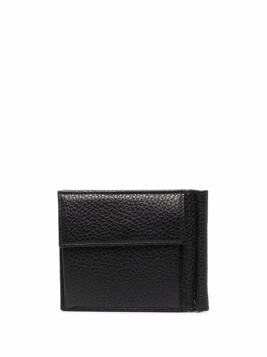 Portafoglio bi-fold con placca logo
