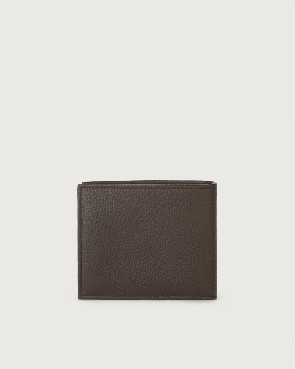 Portafoglio bi-fold in pelle con portamonete