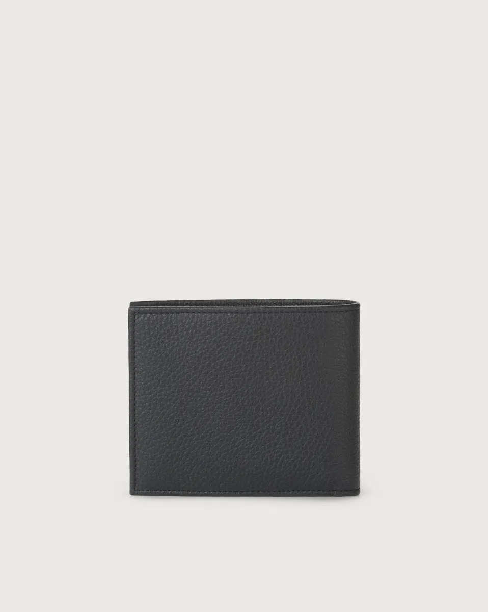 Portafoglio bi-fold in pelle con portamonete